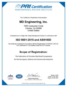 ISO 9001:2015 and AS9100D